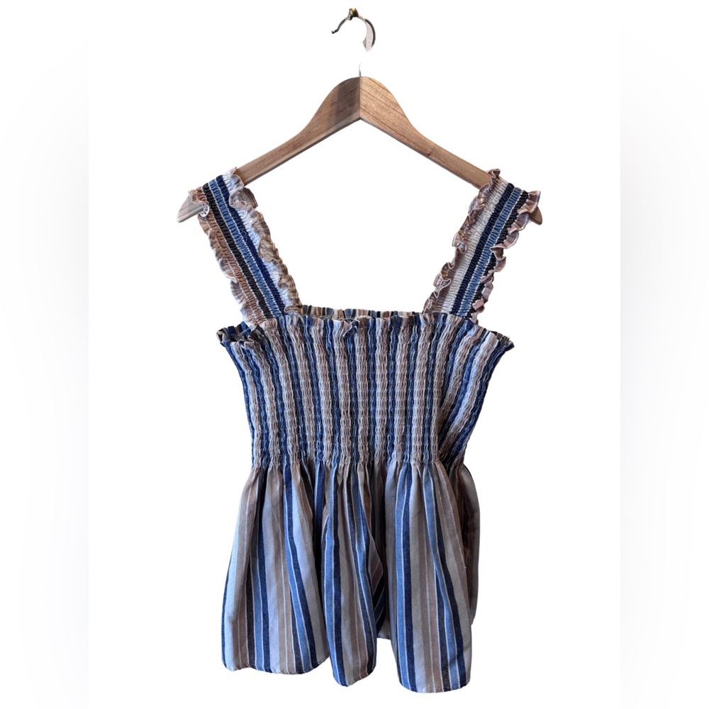 Arula Striped Peplum Tank, 2x